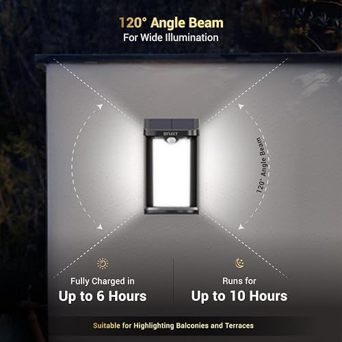 Dylect® Luxe Luxury Lighting – Solar Light/Lamp for Home Décor, Solar Light for Modern Homes with Motion Sensor, 3 Modes in 1, Upto 10Hr Runtime with Auto On/Off, IP54 Waterproof (6500K Cool White) - Image 5