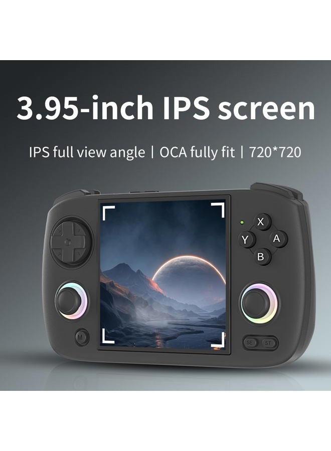 Voacle RG CubeXX Retro Handheld Game Console , 3.95 Inch IPS Screen Linux System Built-in 64G TF Card Support TV Output (Black) - Image 5