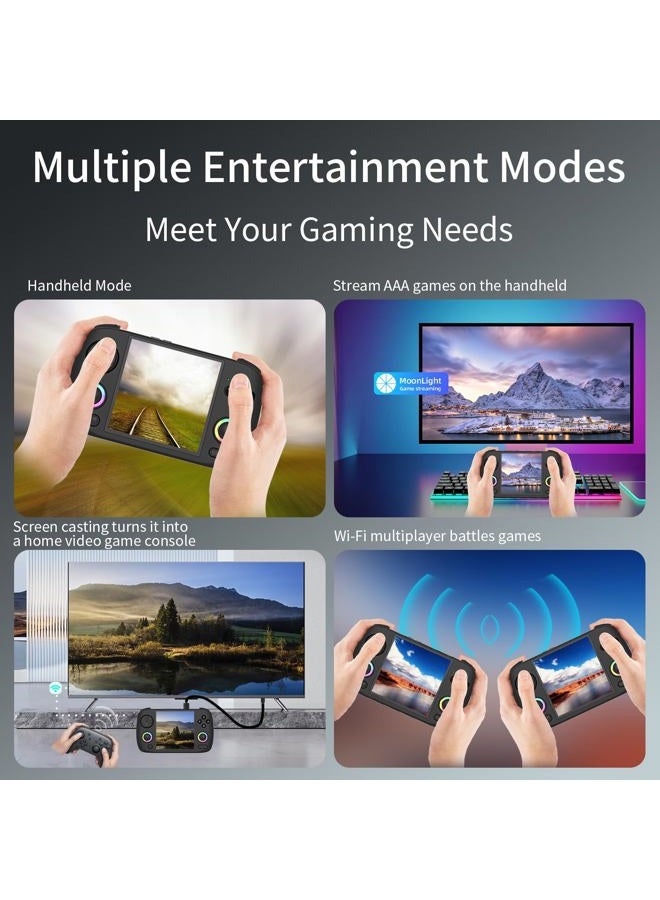 Voacle RG CubeXX Retro Handheld Game Console , 3.95 Inch IPS Screen Linux System Built-in 64G TF Card Support TV Output (Black) - Image 3
