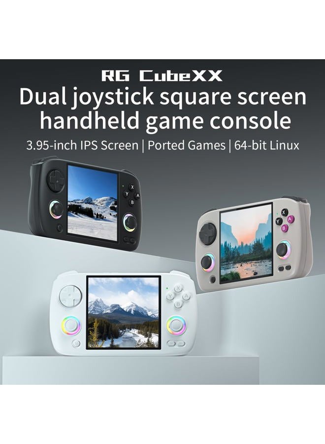 Voacle RG CubeXX Retro Handheld Game Console , 3.95 Inch IPS Screen Linux System Built-in 64G TF Card Support TV Output (Black) - Image 2