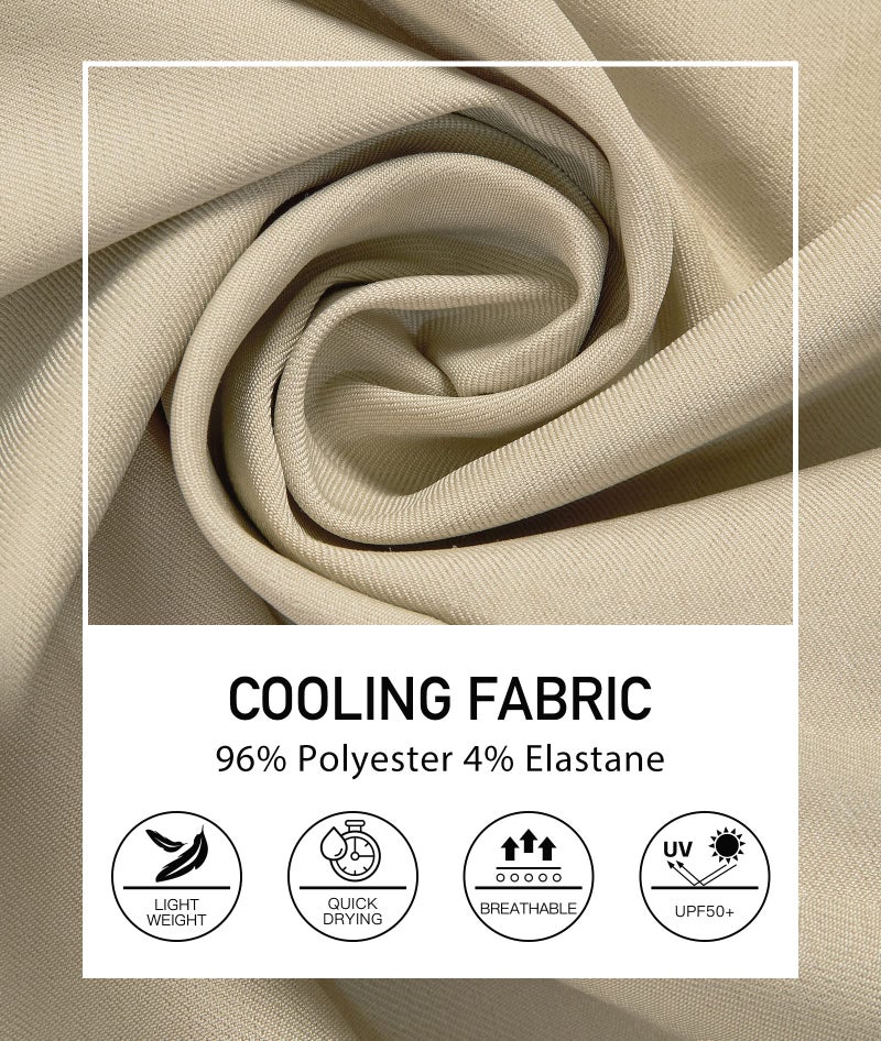 PULI Mens Golf Shorts 7 inch Inseam Casual Flat Front Dress Shorts Hybrid Surfing Hiking Fishing Relaxed Fit with Pockets Khaki 32 - Image 5