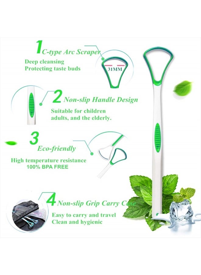 THINKPRICE Tongue Scraper Cleaner 100% BPA Free Tongue Scrapers with Travel Handy Case for Adults & Kids, Healthy Oral Care, Easy to Use, Help Fight Bad Breath (6 PACK)  - Image 3