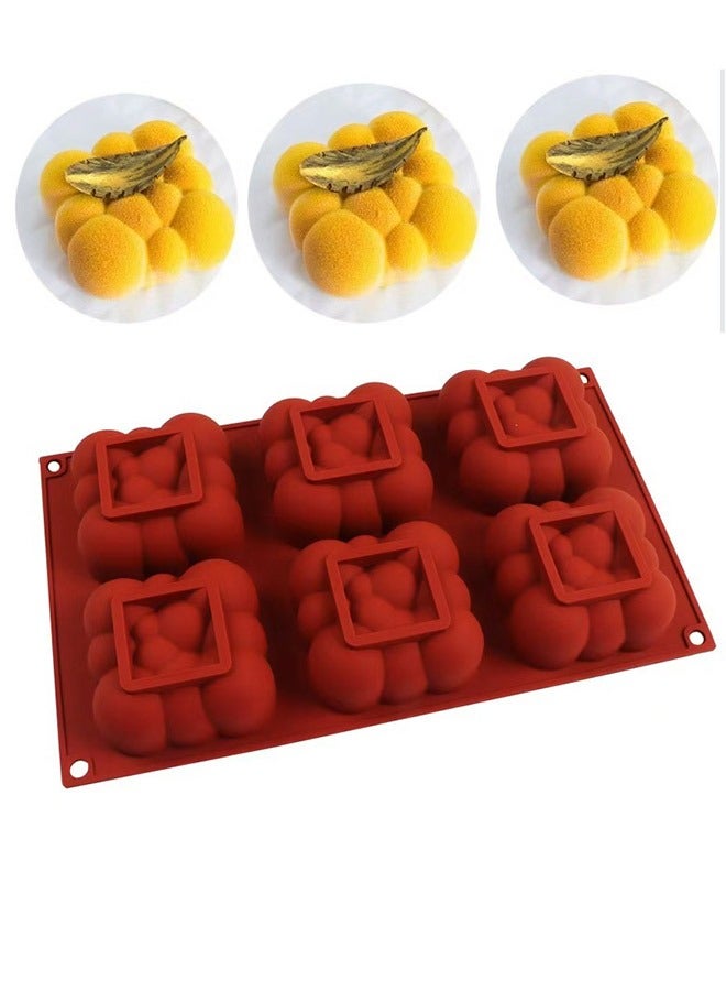 Cube Silicone Mold for Baking Chocolate Cake Red 29.5 x 17.5cm - Image 2