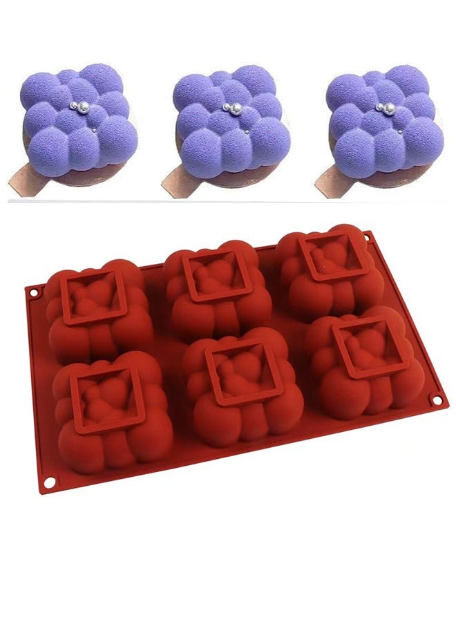 Cube Silicone Mold for Baking Chocolate Cake Red 29.5 x 17.5cm - Image 3