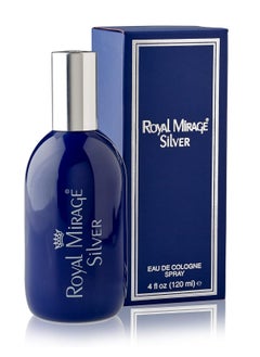 ROYAL MIRAGE Royal Mirage SILVER Eau De Cologne Spray 120ml  - Image 1