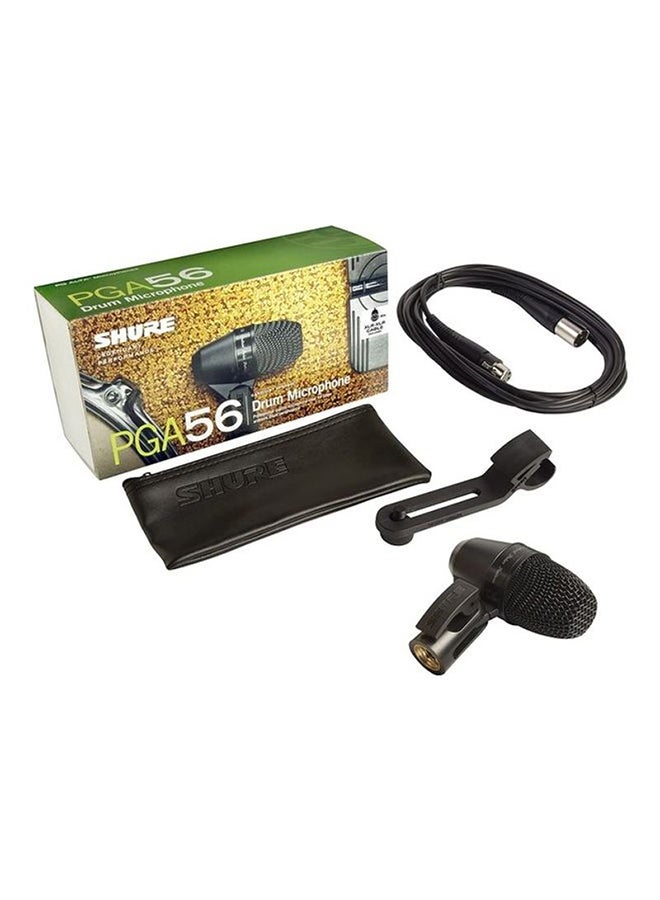 Shure PGA56, Cardioid Dynamic Snare & Tom Microphone, For Musical Instrument Performance, Low Frequency Recording & Audio Clarity, Black PGA56-XLR Black - Image 3