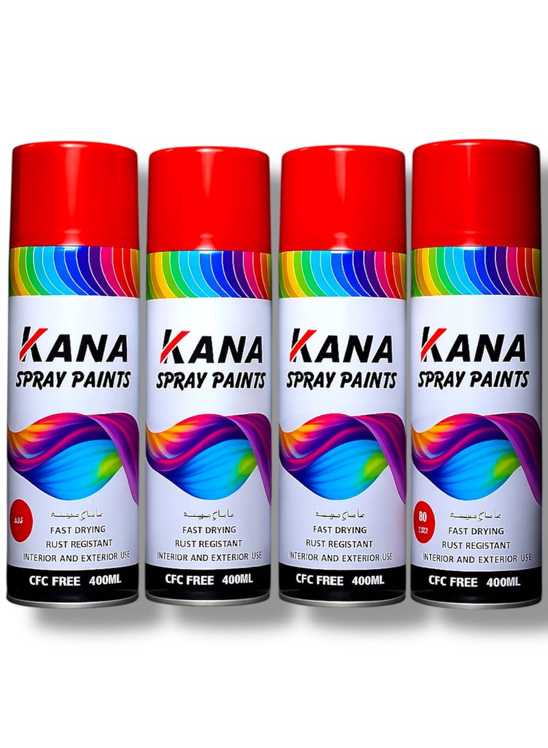 Kana 4 in 1 Professional Spray Paint - Practical spray paint used as a spray paint or spray paint for perfect coverage on walls and decorative works. It is a versatile paint and multi-surface paint, with quick-drying and waterproof coating to provide high-quality, long-lasting results. - Image 1