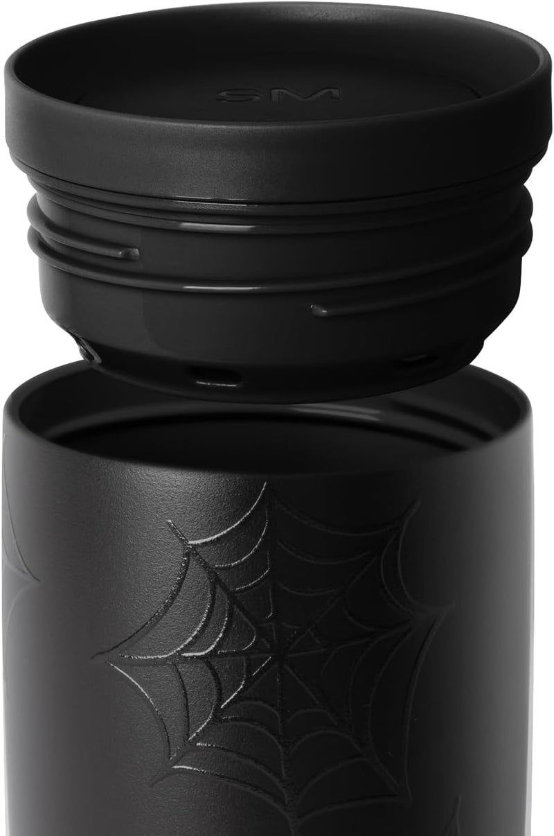Simple Modern Narrow & wide space compatible Halloween Signature Voyager | 16oz Travel Coffee Mug Tumbler with 360° Lid | Gifts for Women Men | Ceramic-Lined Insulated Stainless Steel Cold Brew Iced Coffee Cup | Spiderwebs Wet anti slip - Image 3