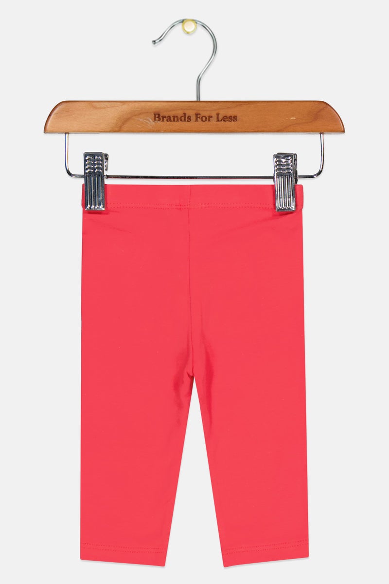 Fox Toddlers Girl Solid Pants, Pink - Image 2