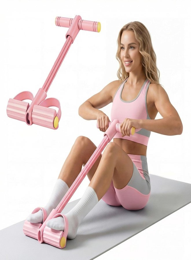 PPLJQS 2026 Upgraded 8-Tube Pedal Resistance Bands with Handles - Ultra-Strong Tension for Full-Body Workout - Ideal for Home, Office & Travel Fitness (Pink) - Image 1
