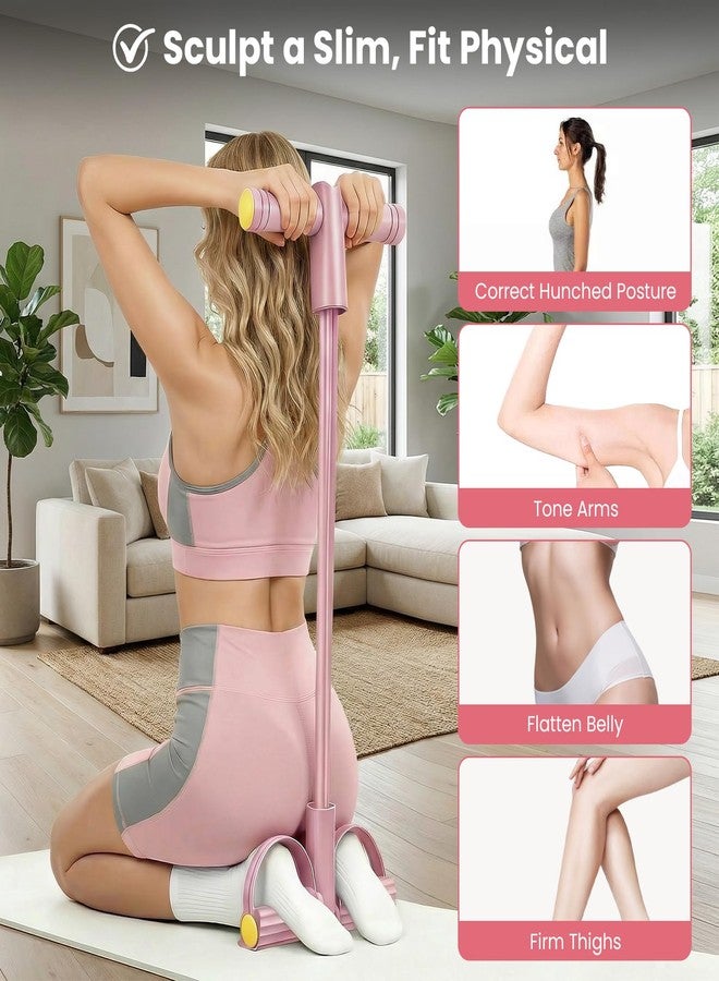PPLJQS 2026 Upgraded 8-Tube Pedal Resistance Bands with Handles - Ultra-Strong Tension for Full-Body Workout - Ideal for Home, Office & Travel Fitness (Pink) - Image 2