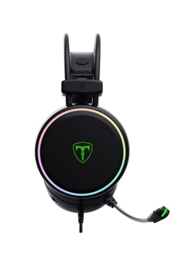 Rock Pow Stereo Gaming Headset for PS4 PC Xbox One PS5 Controller, Over Ear Headphones with Mic, RGB LED Light, Bass Surround, Soft Memory Earmuffs for Laptop Mac Nintendo NES Games  - Image 4