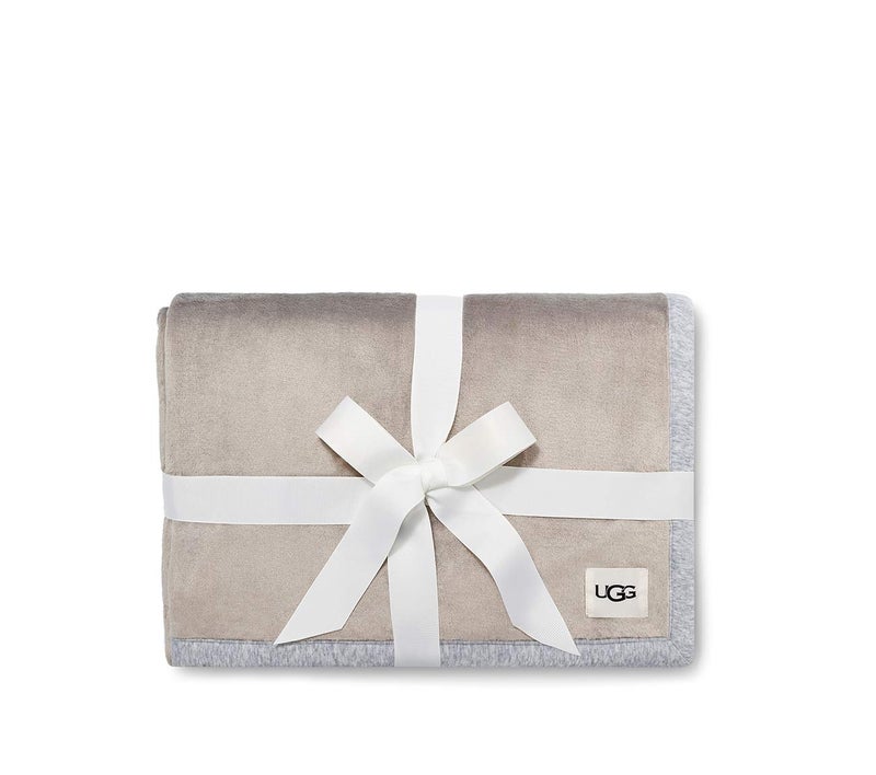 UGG UnisexAdults Duffield Throw Ii Blanket Seal Heather NA