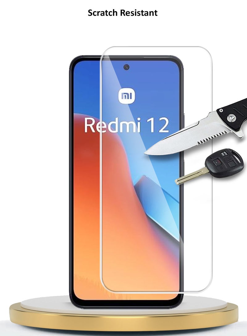 Wtech Premium Series Curved Edges 9H 2.5D Tempered Glass Screen Protector For Xiaomi Redmi 12 4G / 5G 2023 Clear - Image 5
