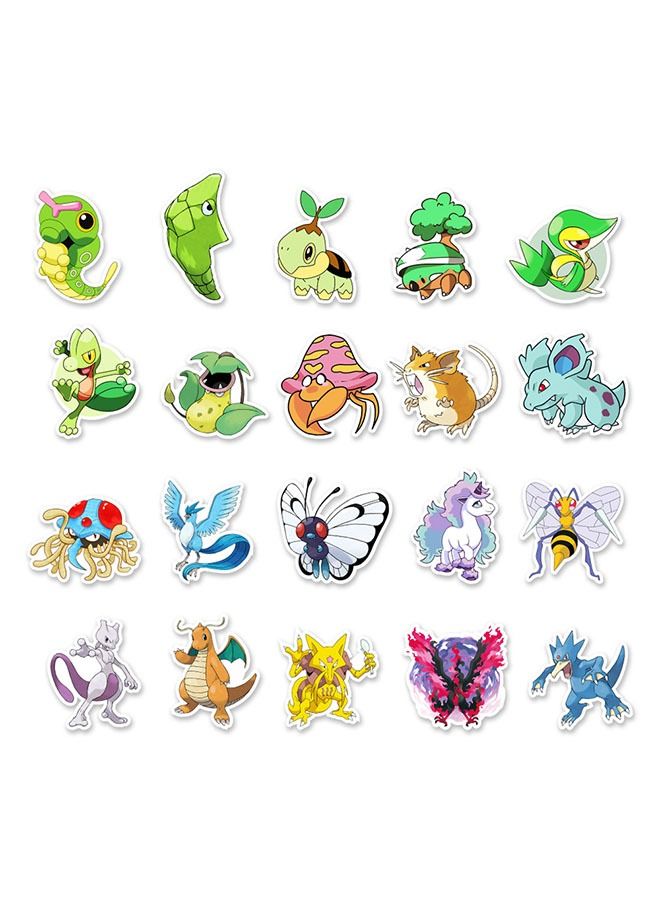 Ant 50-Piece Cute PikaChu Cartoon Anime Stickers, PVC Waterproof Scratch Proof Reuse Stickers for Water Bottles Laptop Skateboard Bike Phone Guitar Luggage Stickers - Image 5