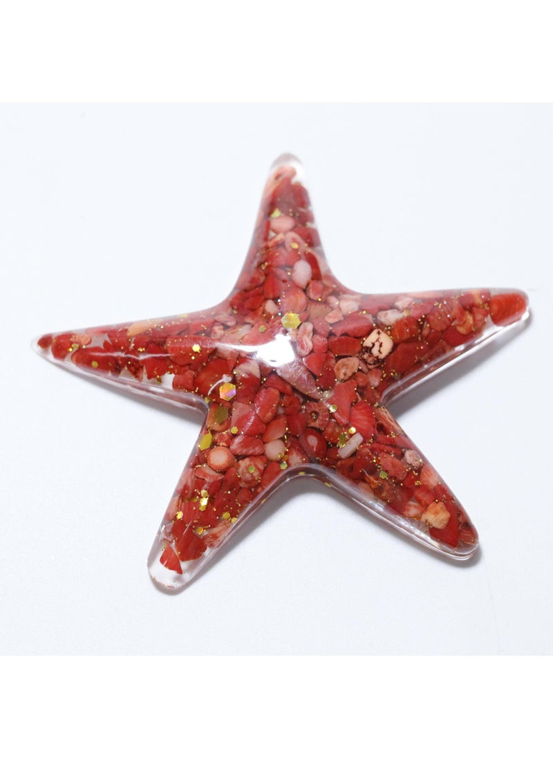 Y&D Creative Resin Glue Drops Crystal Gravel Ocean Wind Starfish Crafts Starfish Blind Box Refrigerator Stickers Home Decoration-Deep Sea Caterpillar Gold Foil8*8*1.6CM 