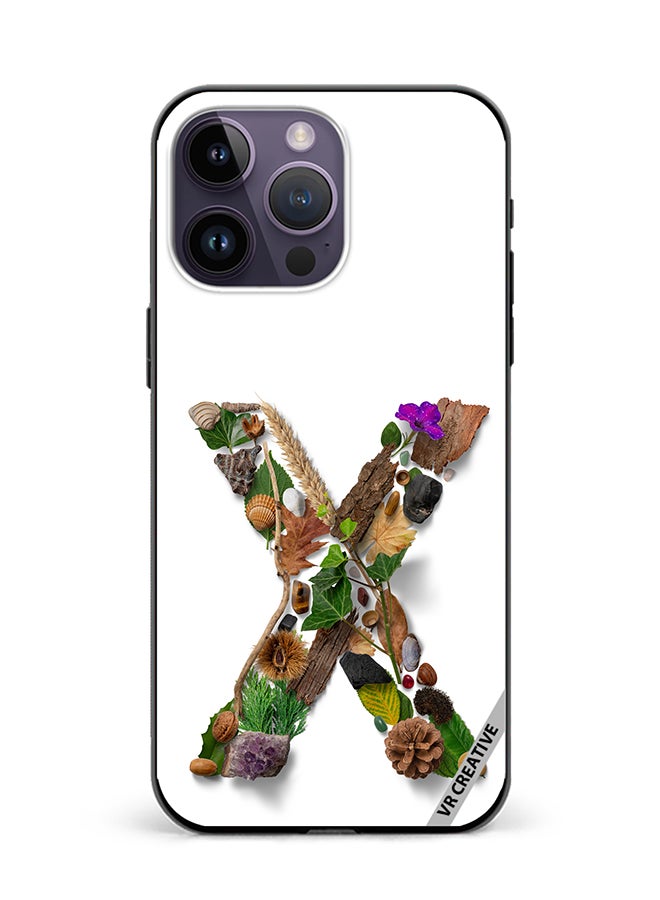 VR CREATIVE Protective Case Cover For Apple iPhone 16 Pro Max Alphabet X Design Multicolour