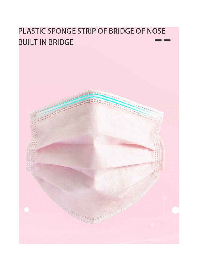 نيبمينينت مجموعة كامات وجه من 3 طبقات للاستخدام مرة واحدة برائحة الخوخ مكونة 50 قطعة - Image 5