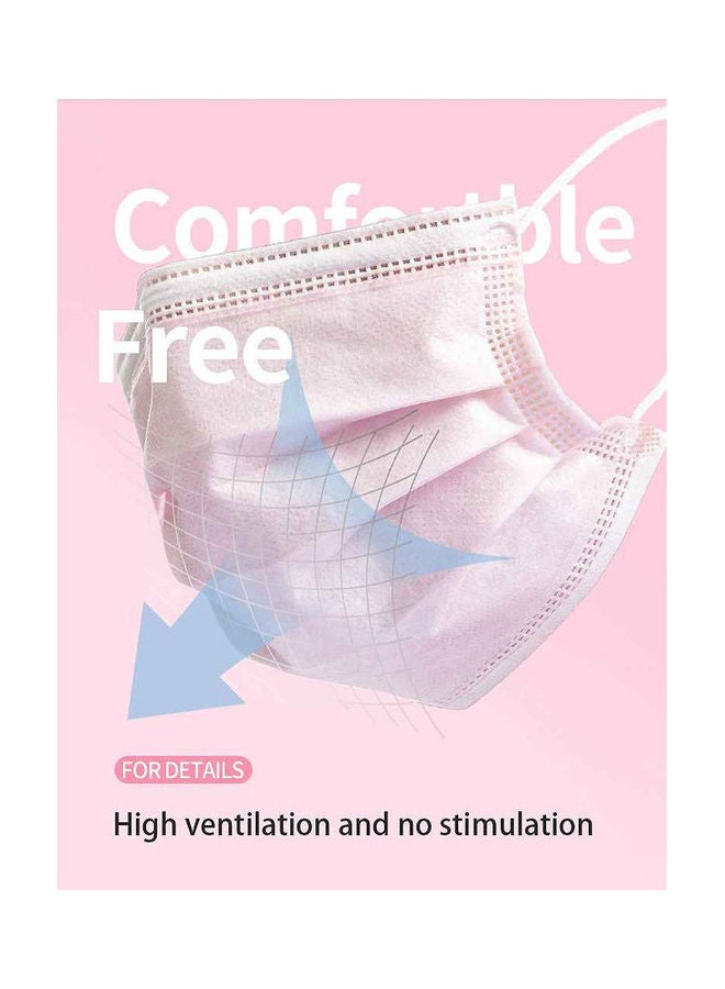 نيبمينينت مجموعة كامات وجه من 3 طبقات للاستخدام مرة واحدة برائحة الخوخ مكونة 50 قطعة - Image 2