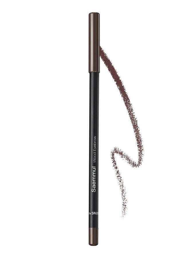 THESAEM [The SAEM] Saemmul Wood Eyebrow Pencil 0.06oz, 03 Black Brown - Image 1