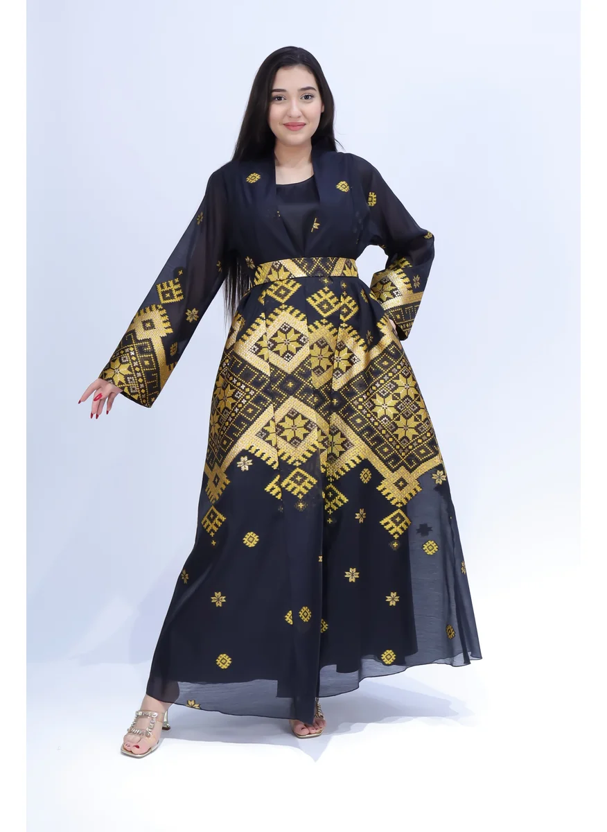 ان لاف Women Kaftan Made with beautiful embroidery for summer season-Home Event