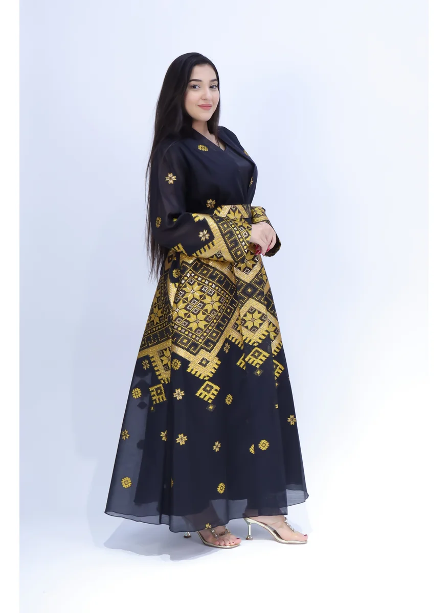 ان لاف Women Kaftan Made with beautiful embroidery for summer season-Home Event