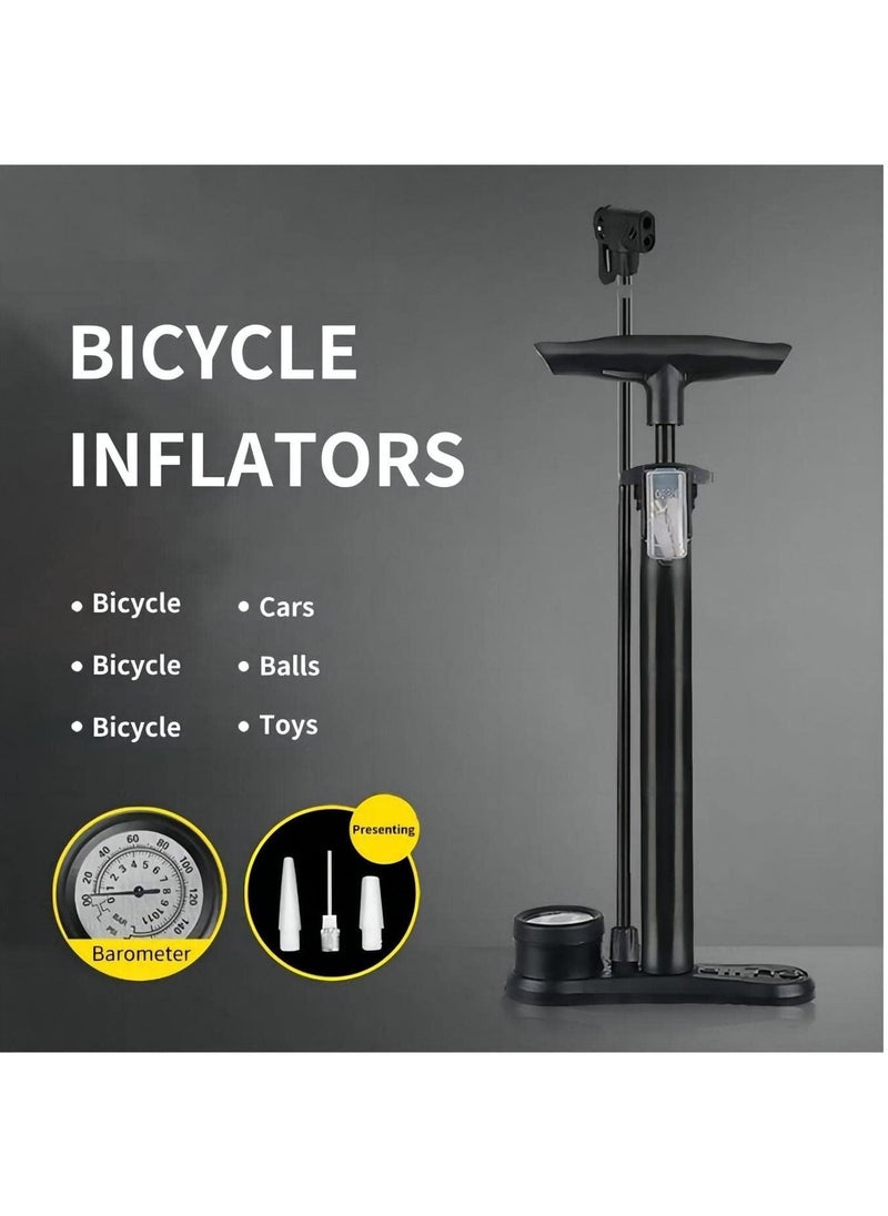 Cool Baby Style Bike Floor Pump with Pressure Gauge, Bicycle Pump Pump with 160 PSI High Pressure, Fits Schrader and Presta Valves  - Image 3