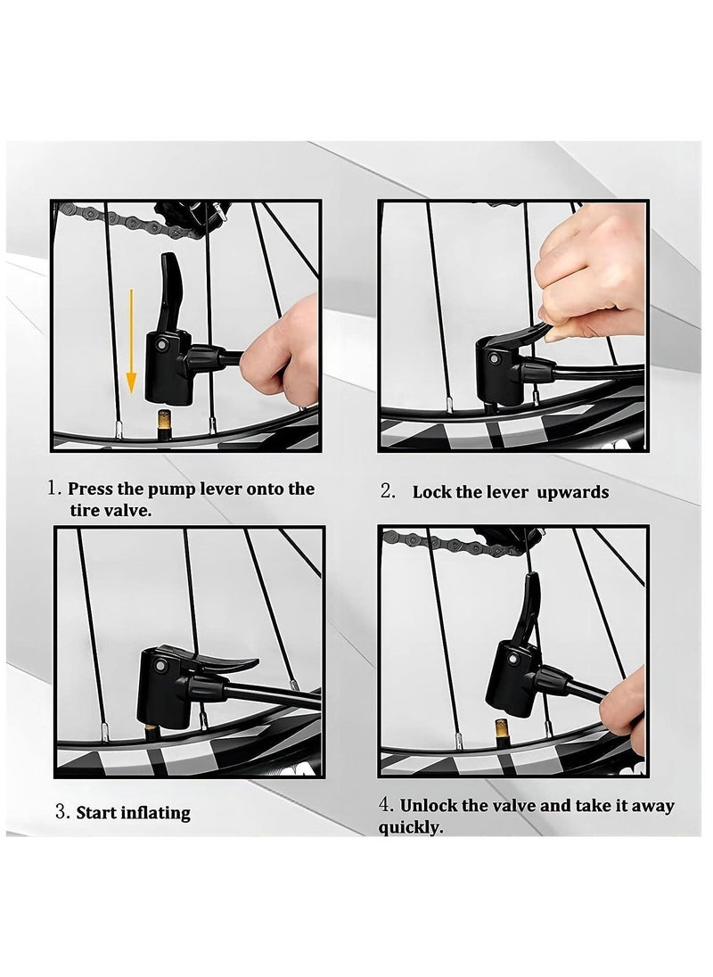 Bike Floor Pump with Pressure Gauge, Bicycle Pump Pump with 160 PSI High Pressure, Fits Schrader and Presta Valves - pzsku/Z63204B4C4211842CDB3EZ/45/_/1692349001/b14473b3-616e-4a8e-82c2-674480267788