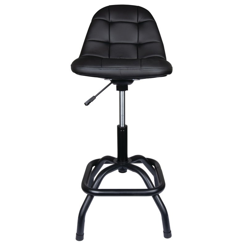 Performance Tool W85031 Pneumatic High Back Adjustable Swivel Bar Stool with Back Support for Home Bar and Shop Black 2632Inches High - Image 4