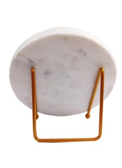 eshoppee eshoppee ek onkar on Marble Stone with Stand for Home Decor  - Image 2