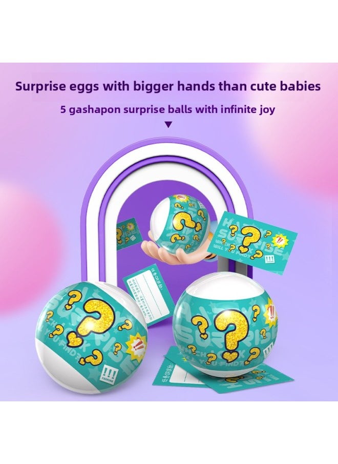 null - Egg Baole Surprise Doll Egg Twisting Machine Small Toy Mini Doll Funny Egg Girl Gift Egg Twisting Blind Box-Color:Surprise Doll Egg Twisting Machine (including 5 Twisted Eggs +15 Task Cards) - Image 1