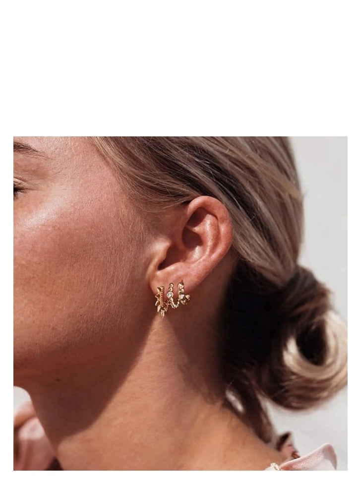 Mevecco Women Huggie Earrings Gold Hoop Sleeper 14K Gold Filled Small Simple Handmade Hypoallergenic Everyday Jewelry - Image 2