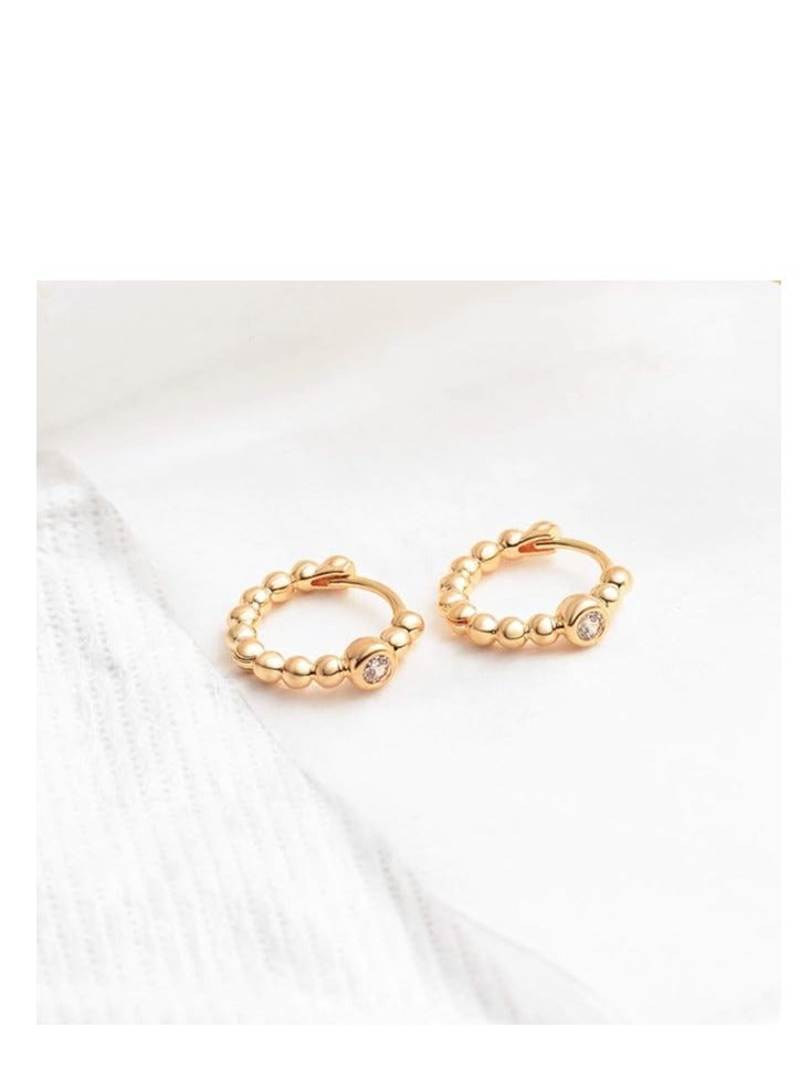 Mevecco Women Huggie Earrings Gold Hoop Sleeper 14K Gold Filled Small Simple Handmade Hypoallergenic Everyday Jewelry - Image 4