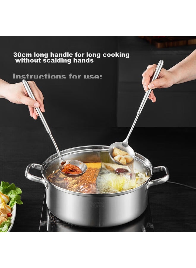 MAX COOK Meichun (maxcook) 304 Stainless Steel Soup Ladle, Small Soup Ladle Hot Pot Spoon, Thickened Extended Long Handle Mccu9202  - Image 4