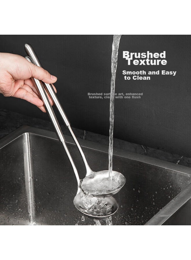 Meichun (maxcook) 304 Stainless Steel Soup Ladle, Small Soup Ladle Hot Pot Spoon, Thickened Extended Long Handle Mccu9202