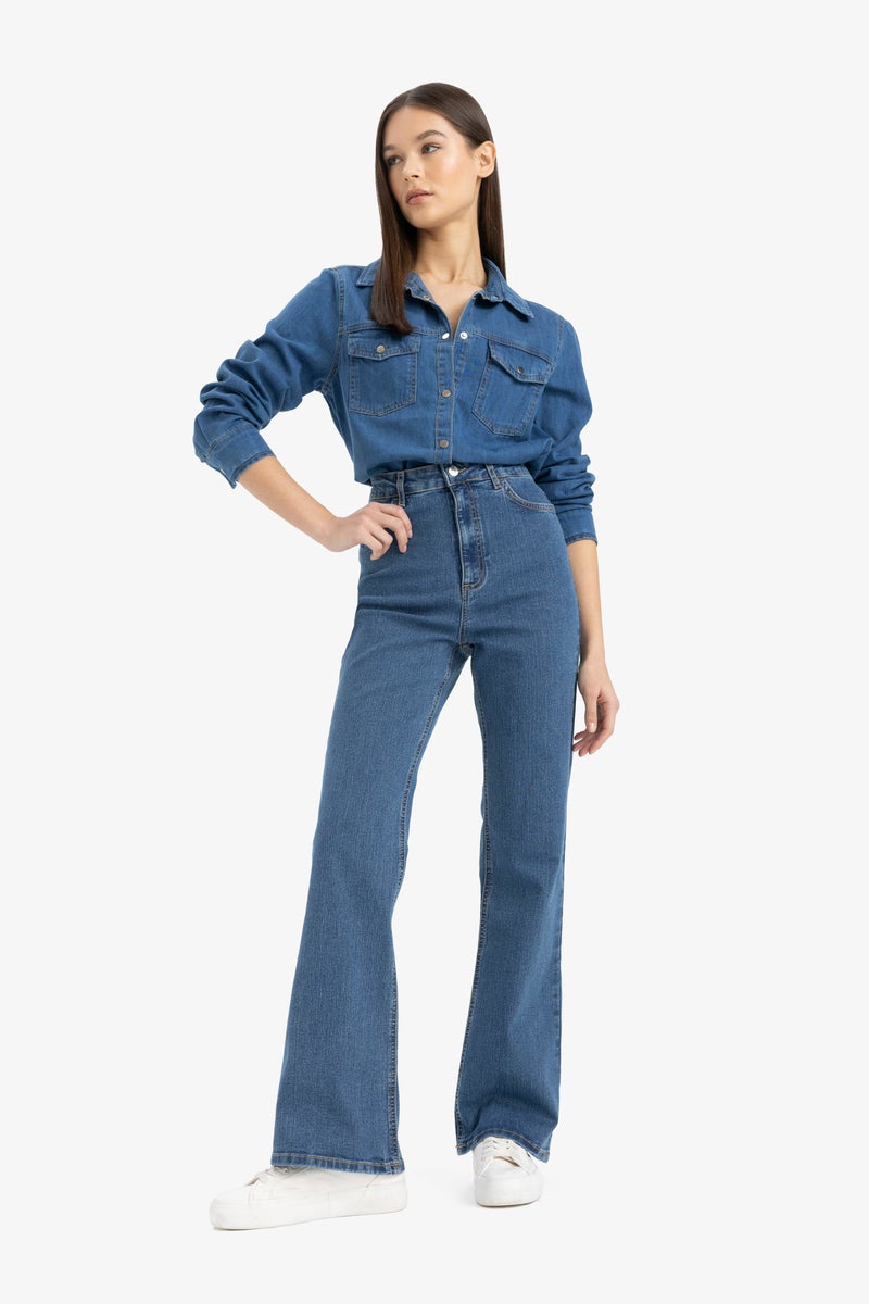 DeFacto Woman Slim Fit Jean Shirt - Image 2