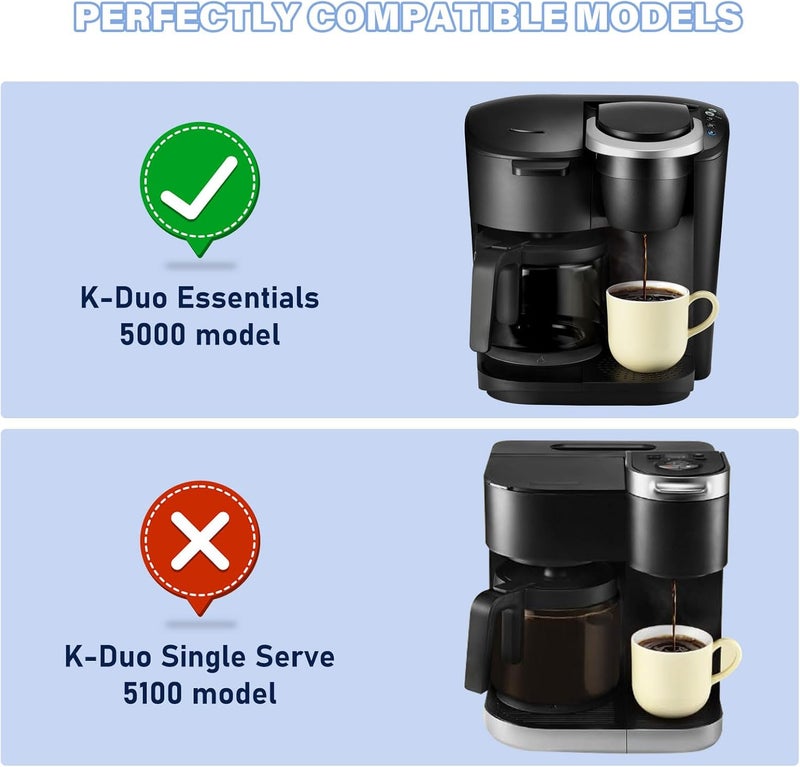 إبريق استبدال لصانع القهوة سعة 12 كوب متوافق مع Keurig 5000 K-Duo Essentials وK-Duo Essentials Hot & Cold Brewers فقط (لا يناسب موديل K-Duo 5100) - Image 2