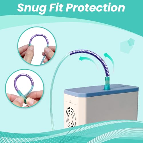 NATAKU 20 Pack Oxygen Portable Hose Support, Nasal Cannula Support Straightener for Oxygen Machines, Portable Oxygen Concentrator, Oxygen Tank Straightener Accessories(Red) - Image 2