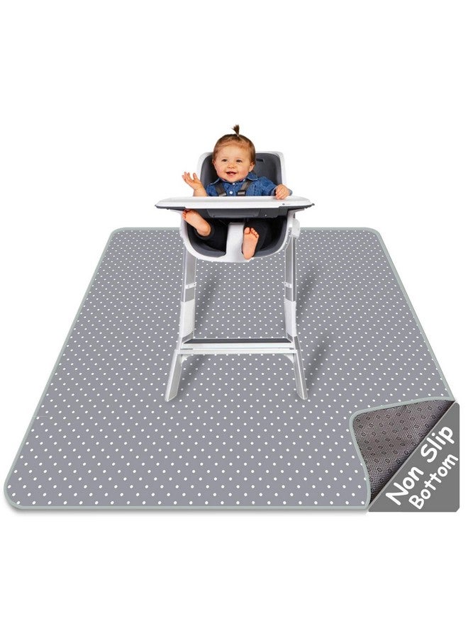 Alnoor USA Splat Mat for Under High Chair - Splash Mat | Large 51" x 46" Size | Washable & Water Resistant | Avoid Messes | Multiple Uses | Easy to Wipe | Quick Drying - Comes w/Carrying case for Floor & Table  - Image 1