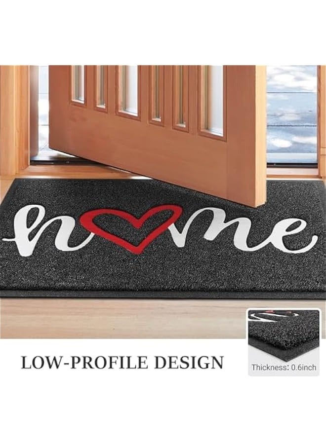 TRASSLE Door Mat, Welcome Mat Low Profile Floor Mat Front Doormat Non Slip Mats for Entryway, Patio, High Traffic Areas - Image 4