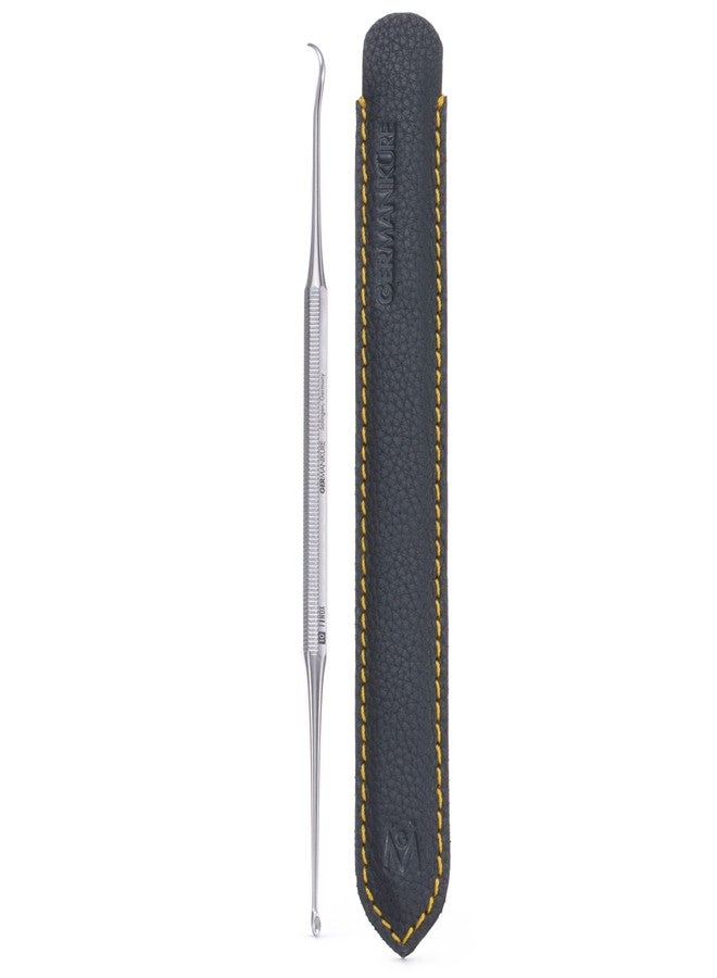 GERMANIKURE Double Sided Nail Curette Manicure Implement in Leather Case, Made in Solingen Germany - Image 1