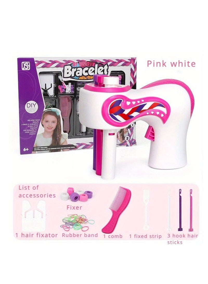 bracelet Automatic 3 Strand Hair Braider for Girls & Women – Battery Powered Hair Styling Tool, Easy 6-Step Braiding Machine for DIY Hairstyles, Portable Hair Accessory for Home or Travel (AA Batteries Not Included) - Image 2