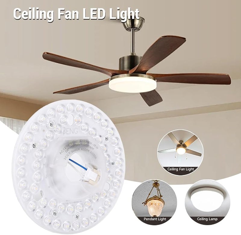 Sungooyue 4.92 Inch 18W 3CCT Dimmable Magnetic LED Ceiling Fan Light Kit 120V - Image 3