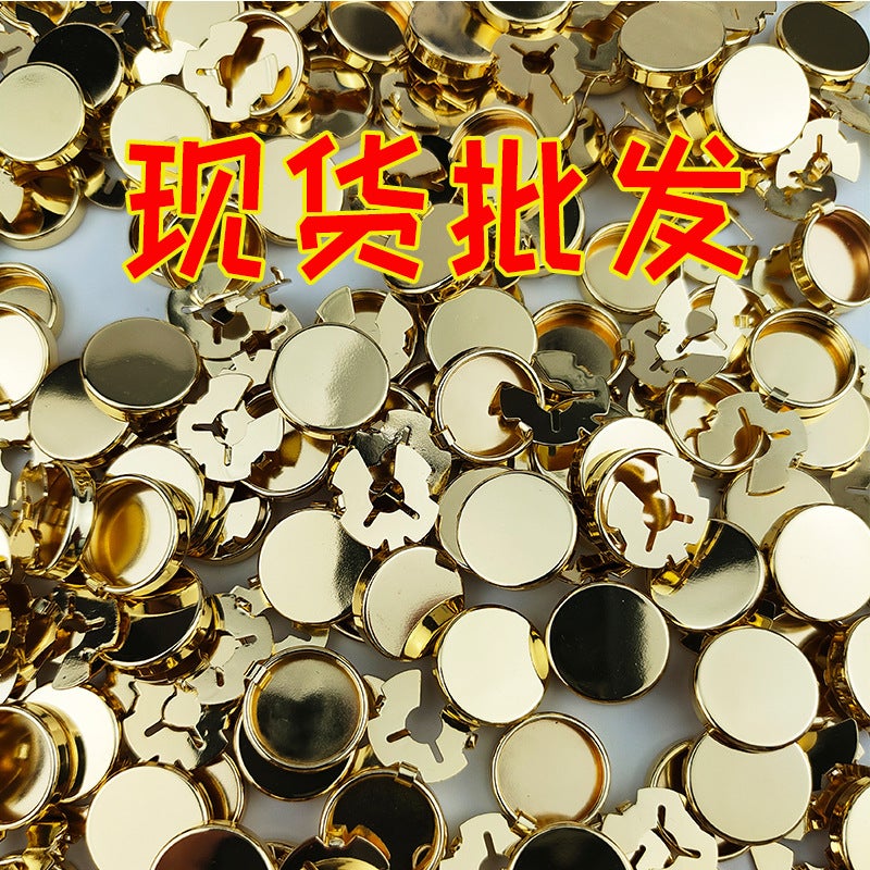 Supply Of Gold Diy Clothing Accessories Buttons, Round Turtle Buttons, Embellishment, Decorative Fashion Buttons - Image 3