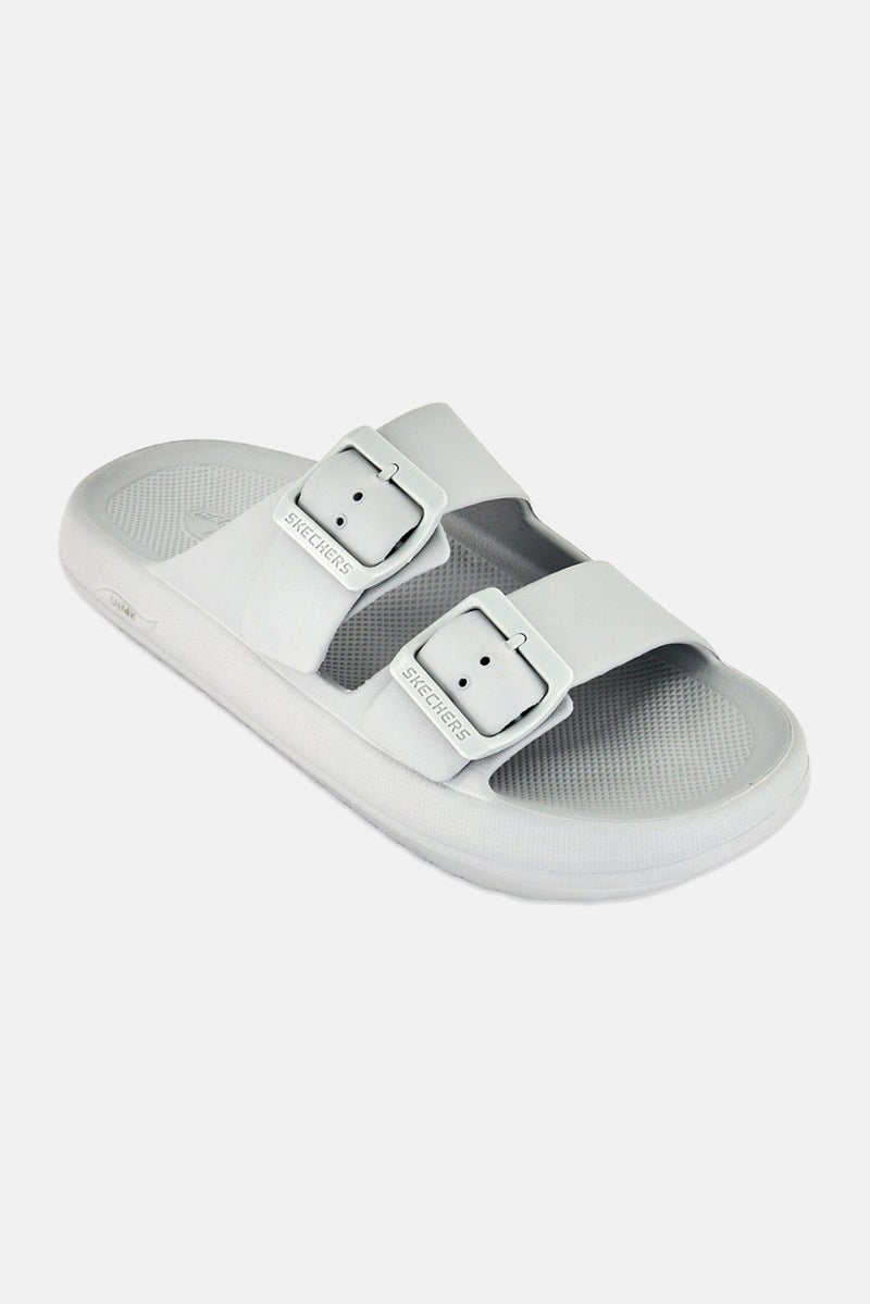 SKECHERS Men Arch Fit Horizonl-Heatwave Slip On Slides, Grey - Image 1