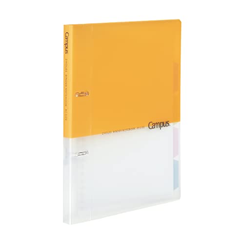 Kokuyo Campus Loose Leaf Binder, B5, 2 Holes, Up to 100 Sheets, Yellow, Japan Import (RU-PP358Y) - Image 1