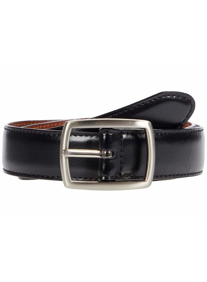 28mm Boys Reversible Belt, Black/Cognac, 22