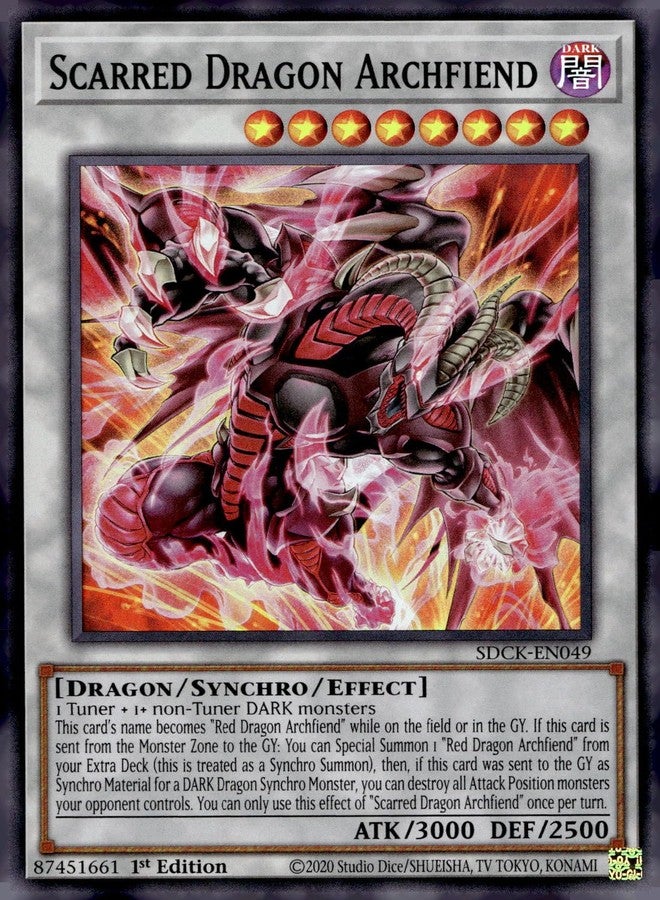 Yu-Gi-Oh! Scarred Dragon Archfiend - SDCK-EN049 - Super Rare - 1st Edition