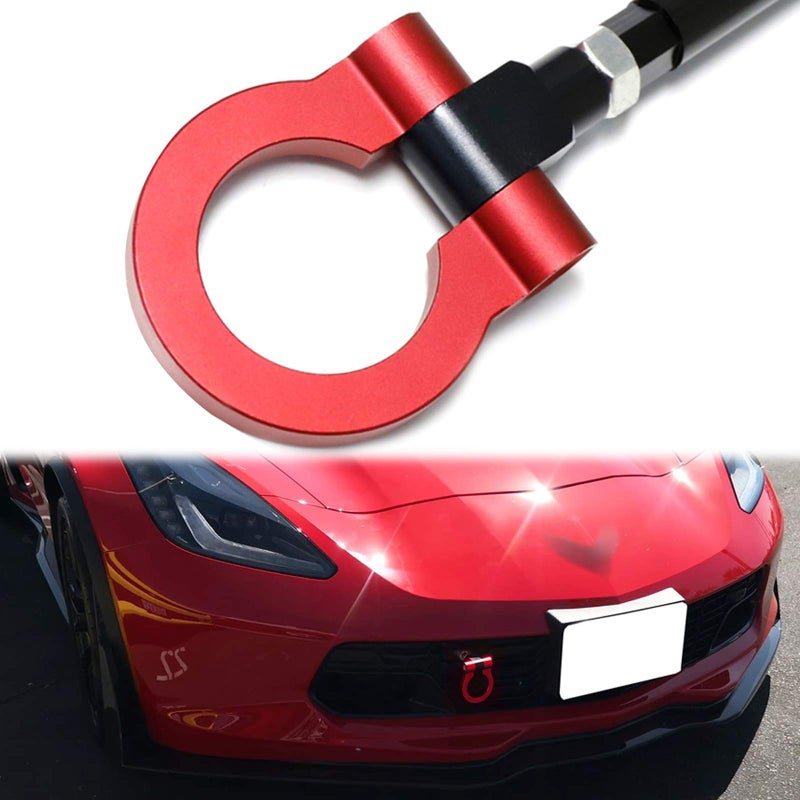 خاتم سحب أمامي من الألمنيوم بتصميم سباق رياضي من x xotic tech متوافق مع مازدا 3 6 CX5 MX5 كاديلاك XLR شيفروليه كورفيت أحمر