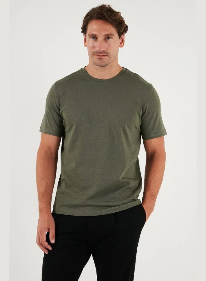 بوراتي تي شيرت رجالي قطن بياقة دائرية بقصة عادية من بوراتي